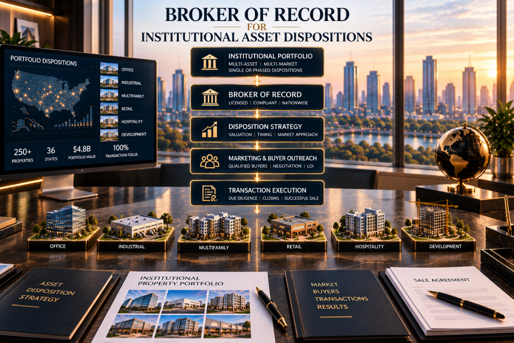 Broker of Record for Institutional Asset Dispositions