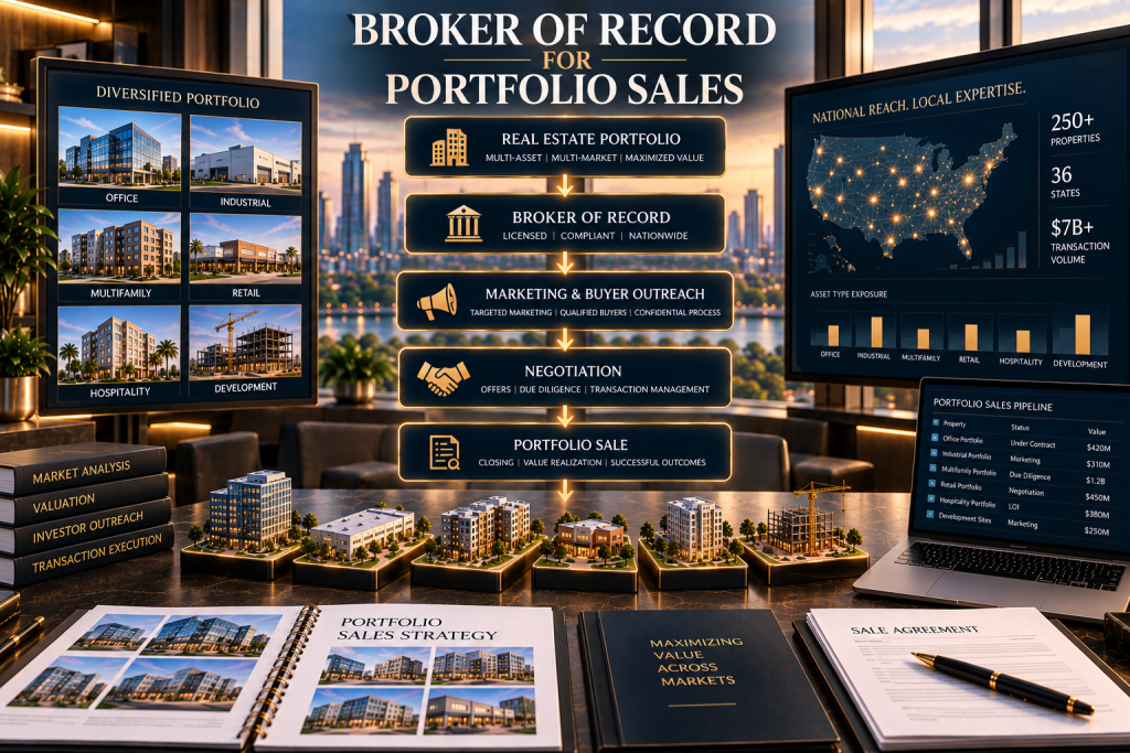 Broker of Record for Portfolio Sales