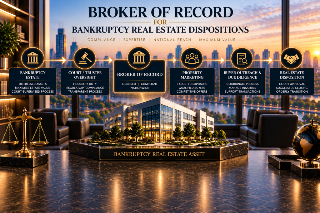 Broker of Record for Bankruptcy Real Estate Dispositions