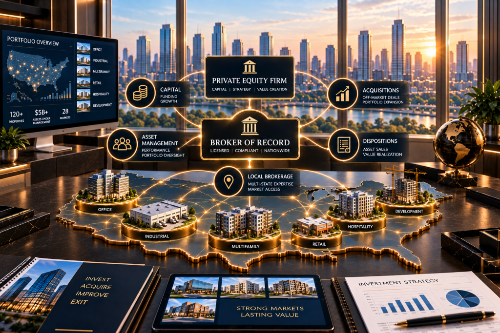 Broker of Record for Private Equity Real Estate Firms