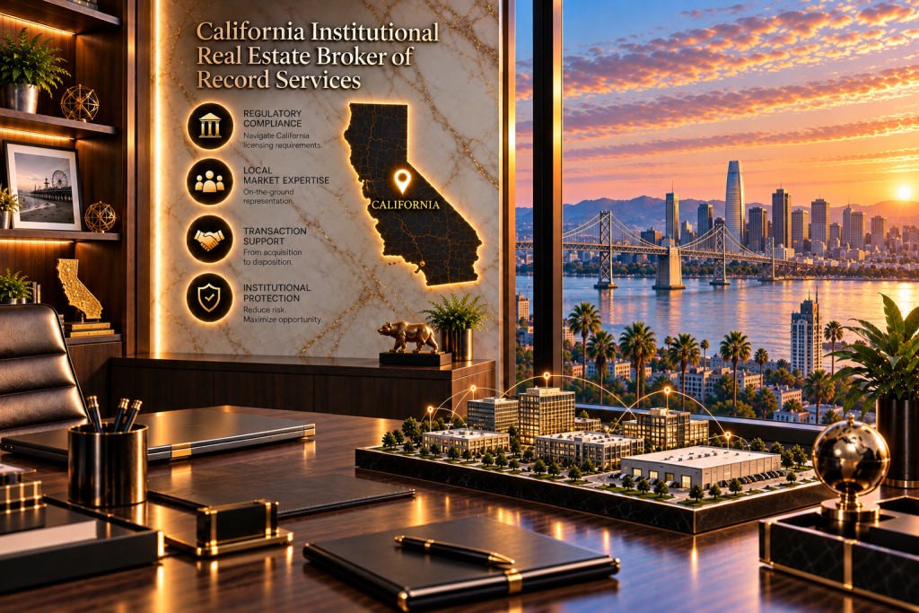 Institutional Real Estate Broker of Record in California